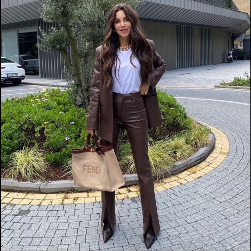 Zara leather blazer/top set - Picture 15 of 16